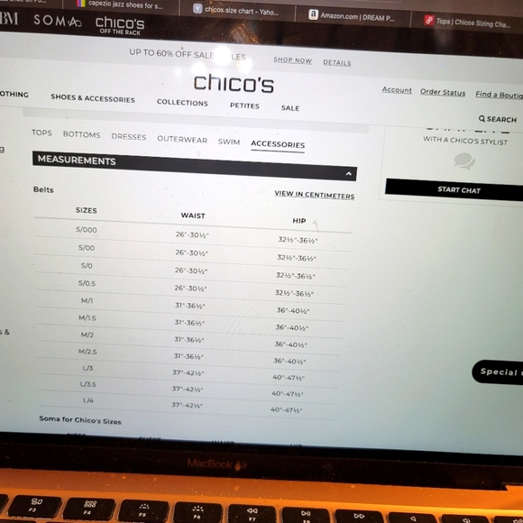 CHICOS SIZE GUIDES - Picture 1 of 7